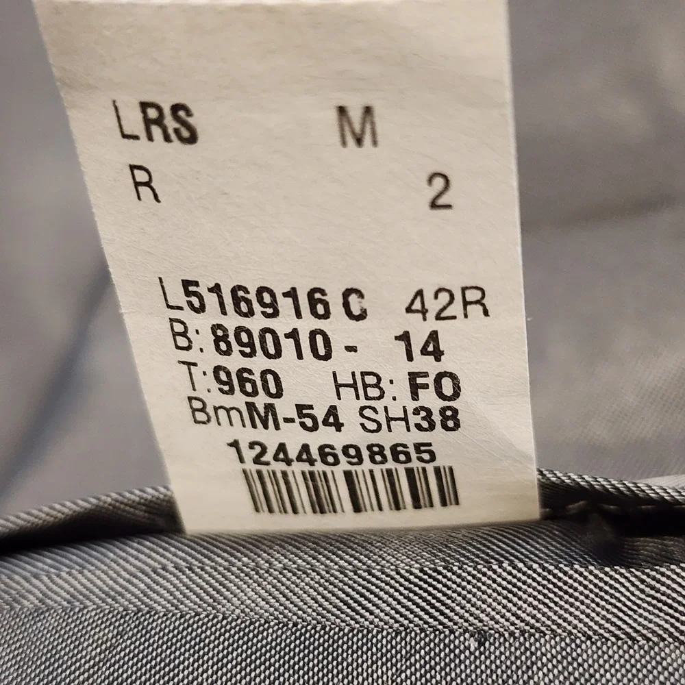 Calvin Klein Wool Blazer Jacket Mens 42R Gray Pinstripe Professional Preppy Work